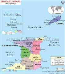 Covering a total area of 5,131 sq.km (1,981 sq mi), the island country of trinidad and tobago, consists of two major islands of trinidad and tobago, along with many smaller islands. Trinidad Y Tobago Mapa