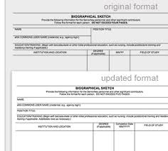 Updates In Biosketch