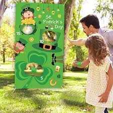 St Patrick S Day Bean Bag Toss Game With 3 Bean Bags For Kids Adults Saint Pat Bag Toss Game Irish Party Games Bean Bag Toss Game
