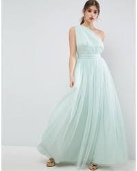 Asos Premium Tulle One Shoulder Maxi Dress 34 Asos Lookastic