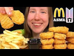 ASMR McDonald's BTS Meal MUKBANG (No Talking) Eating Sounds