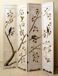 The back of the folding screen has a solid black finish. Paint A Privacy Screen Folding Screen Room Divider Metal Room Divider Fabric Room Dividers