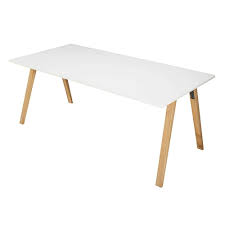 White Extendible 8 12 Seater Dining Table W 200 245 Cm Ghost Maisons Du Monde Tavoli Da Pranzo Tavolo Arredamento Casa