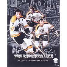Philip anthony esposito oc is a canadian broadcaster, and former professional ice hockey executive, coach and player. Phil Esposito Wayne Cashman Ken Hodge Signed Bruins Le 11x14 Photo Jsa Hologram Sure Shot Promotions Hologram Pristine Auction