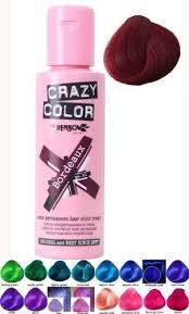 crazy color bordeaux 51 semi permanent liquid cream hair colour dye tint pack bottle 100ml by crazy color by crazy color