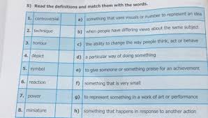 Identify the following words below. Match Them With The Words Brainly Com