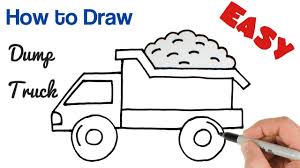 How to draw a mack truck. How To Draw A Dump Truck For Kids Easy Drawing Youtube