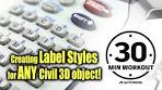 Creating Label Styles for Any Civil 3D Object