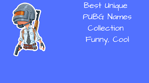Best Cool Funny Pubg Names Clan Crew Names 2021