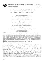 Shafie, rohami (2017) mengimbau krisis kewangan asia 1997. Pdf Asian Financial Crisis An Analysis Of The Contagion And Volatility Effects In The Case Of Malaysia