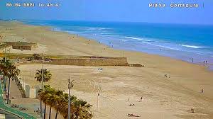This beach stretches on forever! Live Beach Webcam Playa Cortadura Cadiz Spain
