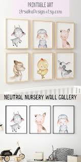 Look At The Cute Farm Baby Animals Neutral Nursery Gallery Wall Farm Animals Nursery Decor F Farmhouse Nursery Decor Farm Animal Nursery Farmhouse Nursery