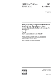 ISO 11451-4:2022 - Road vehicles — Vehicle test methods for electrical  disturbances from narrowband
