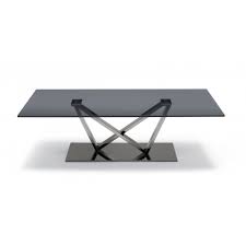 ( 0.0) out of 5 stars. Kesterport Modish Glass Coffee Table Smoked Glass Polished Steel