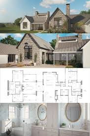 These homes typically feature some combination of stone, brick and stucco on the exterior. Ferrandaise House Plans Farmhouse Modern Farmhouse Plans French Country House