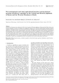 15 effective regulation in the practice of structural pest management steven dwinell. Pdf Pest Management And Other Agricultural Practices Among Farmers Growing Cruciferous Vegetables In The Central And Western Highlands Of Kenya And The Western Himalayas Of India