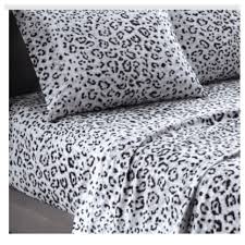 Black And White Cheetah Print Bedding Snow Leopard Bedding Set Leopard Print Bedding Animal Print Bedding Print Bedding