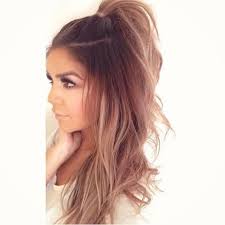 Prom hairstyles for long hair do not have to be quite as formal as a wedding hairstyle. Half Pony Tail Bardot Pony Hair Styles Gorgeous Hair Ponytail Hairstyles