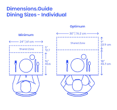 Universal spacing and height dimensions. Individual Dining Place Settings Dining Table Dimensions Dining Table Sizes Kitchen Designs Layout