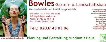 Wir möchten ihnen die möglichkeit geben, uns und unsere arbeit kennenzulernen. Garten Und Landschaftsbau Bowles Meisterbetrieb In Duisburg