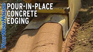 A rule of thumb is that an anchor should generally have a minimum of 12x the diameter of anchor spacing to an adjacent anchor or to any concrete edge (check with manufacturer specifications for your use for the actual values to be used). Pour In Place Concrete Landscape Edging Fix It Up Youtube