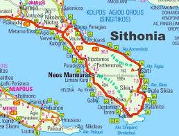Sithonia Road Map Greece Travel Greece Travel Guide Halkidiki