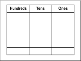 Clip Art Place Value Chart Hundreds 1 B W 1 I Abcteach Com