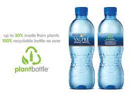 Bottled water is drinking water (e.g., well water, distilled water, mineral water, or spring water) packaged in plastic, cartons, aluminum, or glass water bottles. Petnology Valpre Spring Water To Be Bottled At Greenest Plant In Africa And To Introduce A New Bottle Made 30 Percent From Plants To The Continent