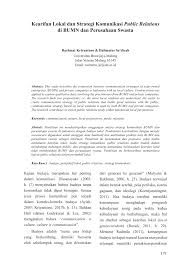 Pasar yang dipilih pun menjadi salah satu . Pdf Kearifan Lokal Dan Strategi Komunikasi Public Relations Di Bumn Dan Perusahaan Swasta
