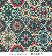 Seamless Pattern Vintage Decorative Elements Hand Drawn Geometric Background Islam Arabic Indian Ottoman Motifs Perfect For Printing Azulejos Portugueses