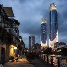 Modern China Looking Cyberpunk Beijing Chongqing Xiamen Beijing Xiamen City Pictures Building