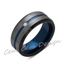 Black And Blue Titanium Wedding Band Pin On Platinum Wedding Bands