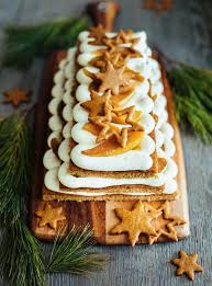Caramelized Pear Yule Log With Sweet Clover Cream Ricardo Recipe Cake Roll Recipes Gourmet Christmas Perfect Cake Recipe