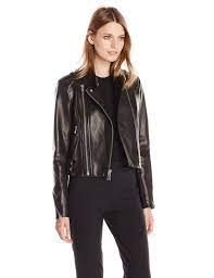 Andrew Marc Women S Leather Moto Jacket At Amazon Women S Coats Shop Leather Moto Jacket Womens Black Leather Biker Jacket Best Leather Jackets