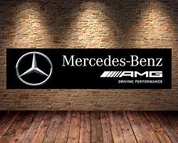 LARGE MERCEDES AMG Logo Car Racing Flag ...