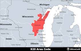 Wisconsin Area Code Map 920 Area Code - Location Map, Time Zone, And Phone Lookup