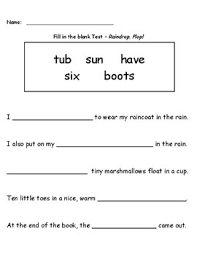 All the vocabulary words in this worksheet are appropriate for 1st graders. Fill In The Blank Sentences By Tracey Holliday Tpt