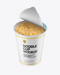 Download Cooked Noodle Cup Mockup In Cup Bowl Mockups On Yellow Images Object Mockups