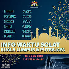 Maybe you would like to learn more about one of these? O Xrhsths Kpdnhep Sto Twitter Info Waktu Solat Bagi W P Putrajaya Kuala Lumpur Dan Kawasan Yg Sewaktu Dengannya Waktusolat