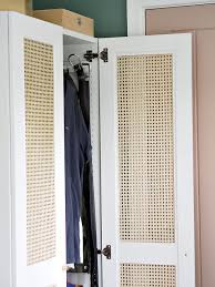 Here is the before photo of my ikea aneboda wardrobe and as you can see the cardboard backing was missing a chunk (courtesy of our last move): Rattan Cane Ikea Wardrobe Diy Hack For Under 170 Lust Living