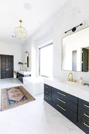 Black And White Master Bathroom Ideas Whitewing Waterman Master Bathroom Reveal Black Cabinets Bathroom Bathroom Interior Bathroom Interior Design