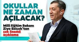 Peki, 2020 okullar ne zaman açılacak? Bakan Ziya Selcuk Tan Okullarin Acilmasi Ile Ilgili Son Dakika Aciklamasi Okullar Ne Zaman Acilacak 2020 Okullar Acilacak Mi Egitim Haberleri