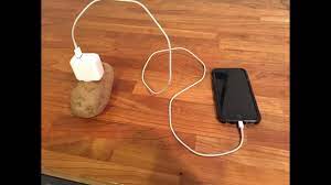 Because a potato can produce few milliamperes of current . Mobile Charging With A Potato Youtube
