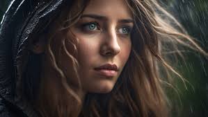 No animal can run faster with the girl with a makeup when it's raining😂