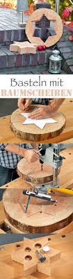 Basteln Mit Baumscheiben Selbst De Christmas Wood Tree Slices Wood Diy