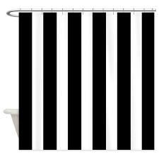 Black And White Vertical Stripes Shower Curtain By Beautifulbed Cafepress In 2020 White Shower Curtain Black Curtains White Shower