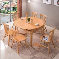 Choose the dining room table design that defines your family's style and character. Living Room Dining Table Set Folding Table Solid Wood Round Table Home Furniture Diameter 120cm 1 Table 6 Chairs Set Dining Chairs Aliexpress
