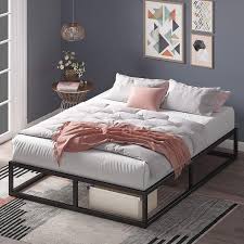 Zinus suzanne 37 inch metal and wood platform bed frame / solid wood & steel construction / no box spring needed / wood slat support / easy assembly, chestnut brown, queen. Zinus Joseph 25cm Modern Platforma Queen Bed Frame With Mattress Foundation Base Bunnings Australia