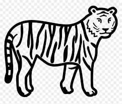 Draw the chest lines, tail stripes and bushes. Simple Easy Tiger Drawing Hd Png Download Vhv