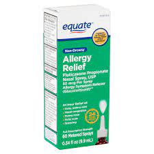 Equate Fluticasone Non Drowsy Allergy Relief Nasal Spray Usp 50 Mcg 0 34 Fl Oz Walmart Com Walmart Com